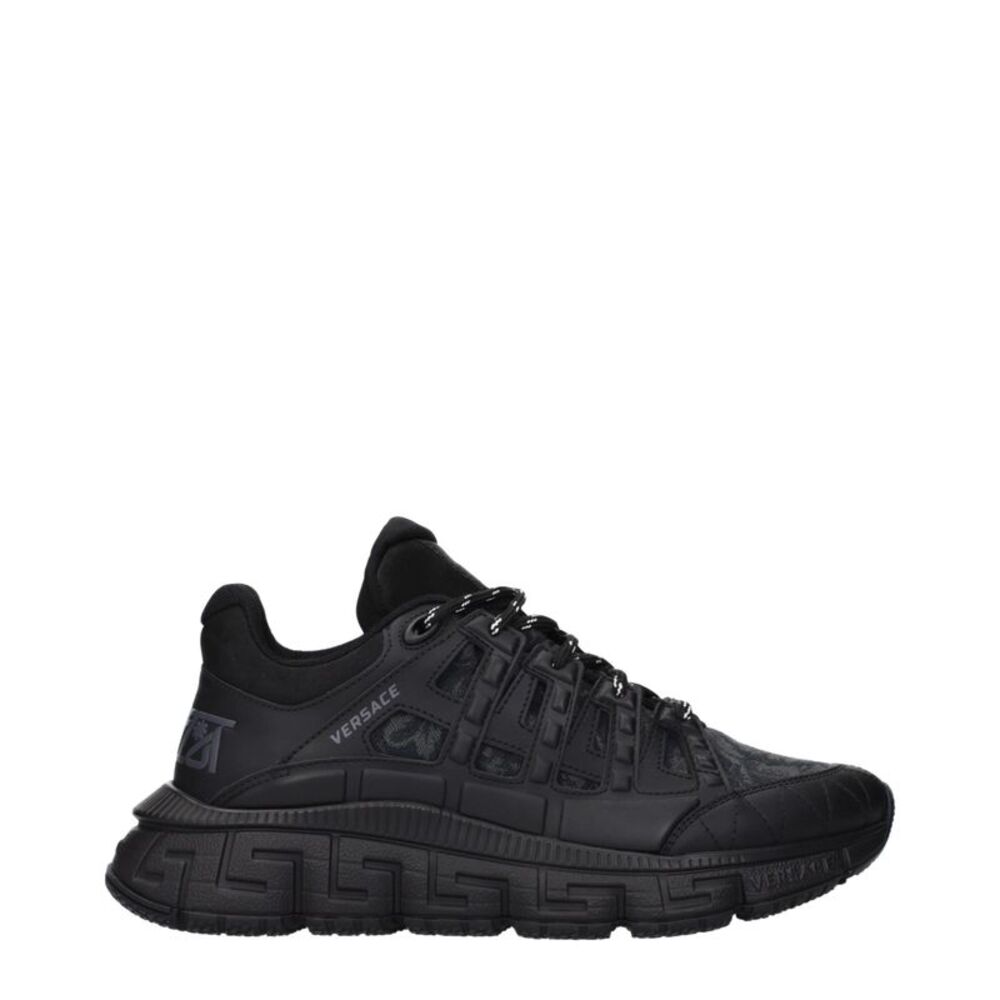 Versace Black Fabric Athletic Men's Sneakers